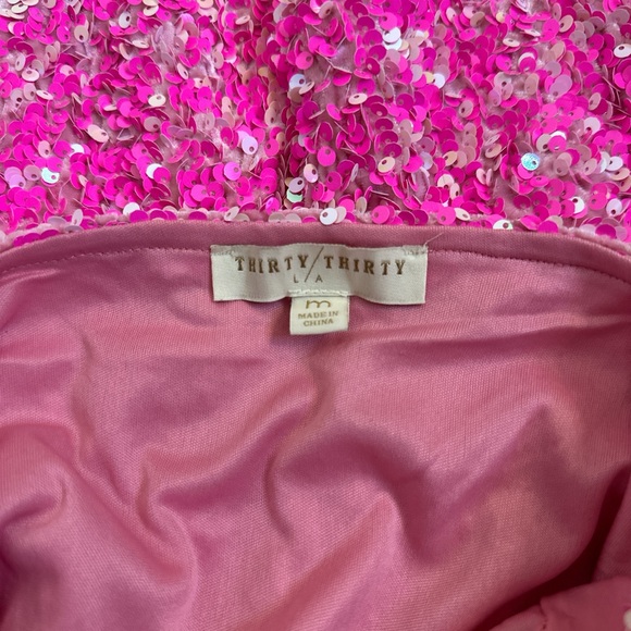 Hot Pink Sequin Mini Dress - Picture 3 of 3